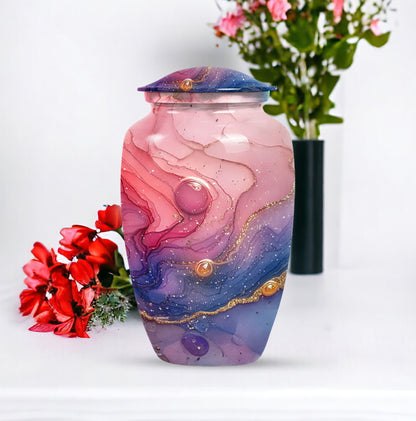 Abstract Urn for burial ashes. cremation funeral urn
