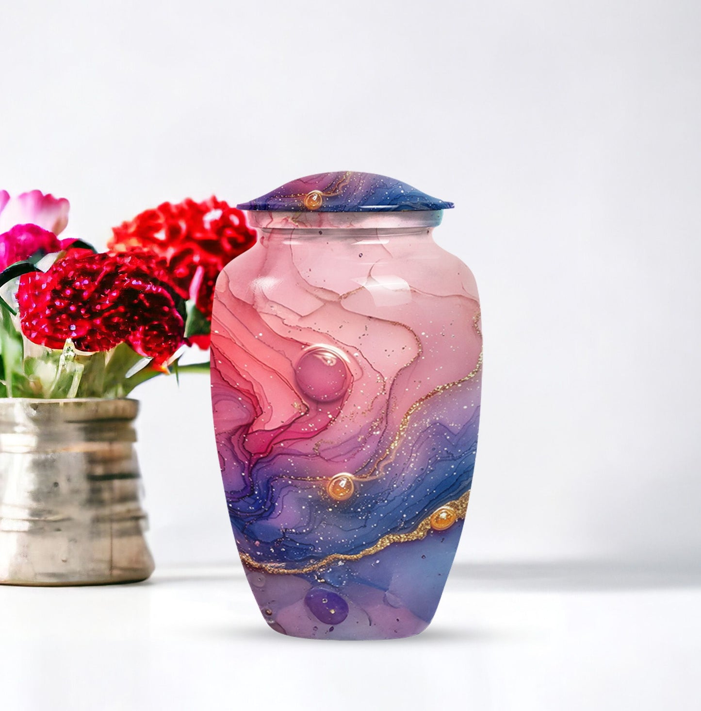 Abstract Urn for burial ashes. cremation funeral urn