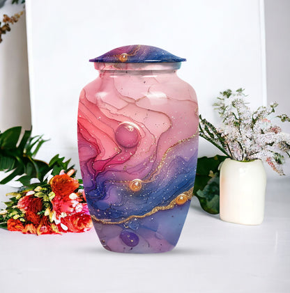 Abstract Urn for burial ashes. cremation funeral urn