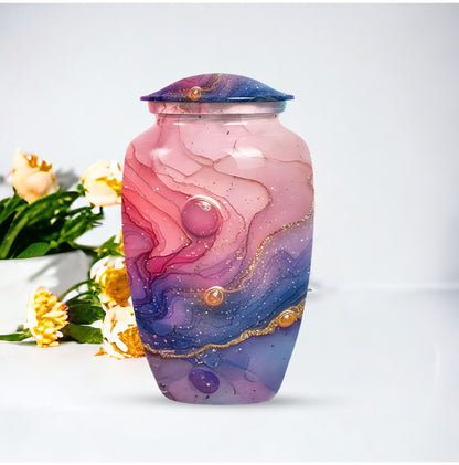 Abstract Urn for burial ashes. cremation funeral urn