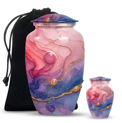 Abstract Urn for burial ashes. cremation funeral urn