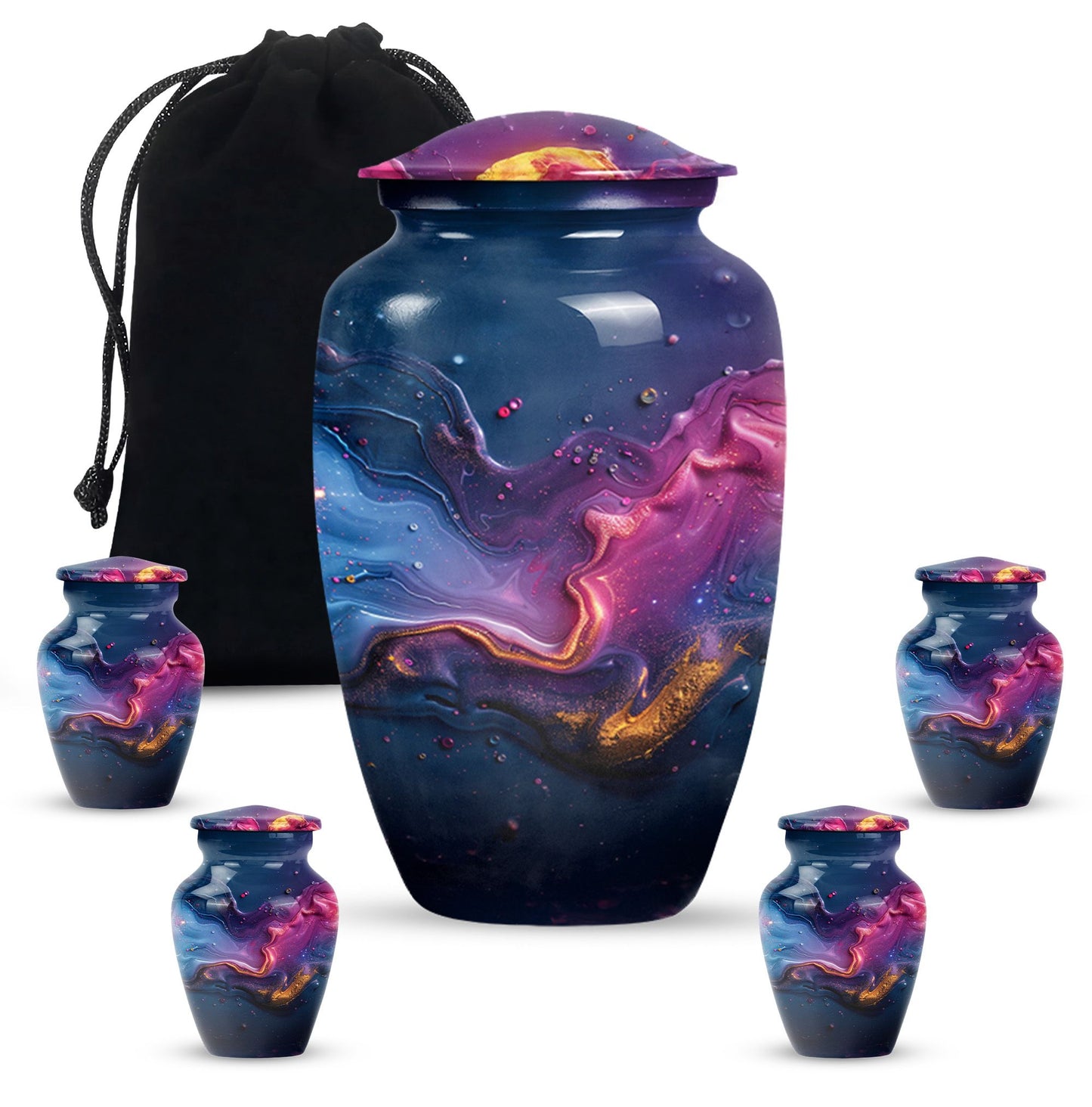 Classic Abstract Urn, 10-inch memorial adult urn