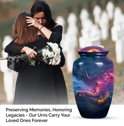 Classic Abstract Urn, 10-inch memorial adult urn