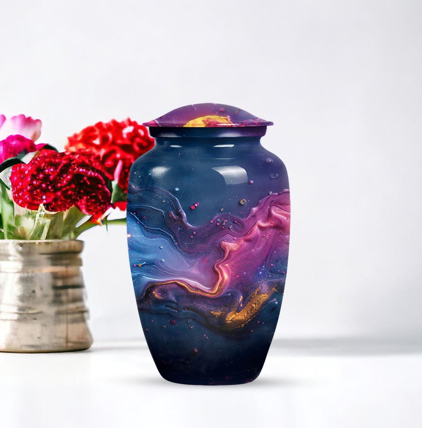 Classic Abstract Urn, 10-inch memorial adult urn