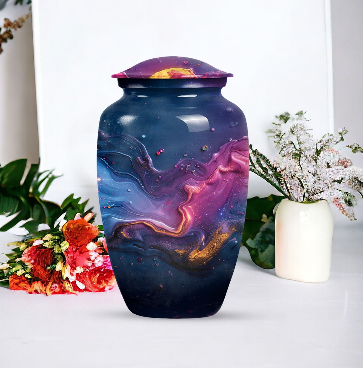 Classic Abstract Urn, 10-inch memorial adult urn