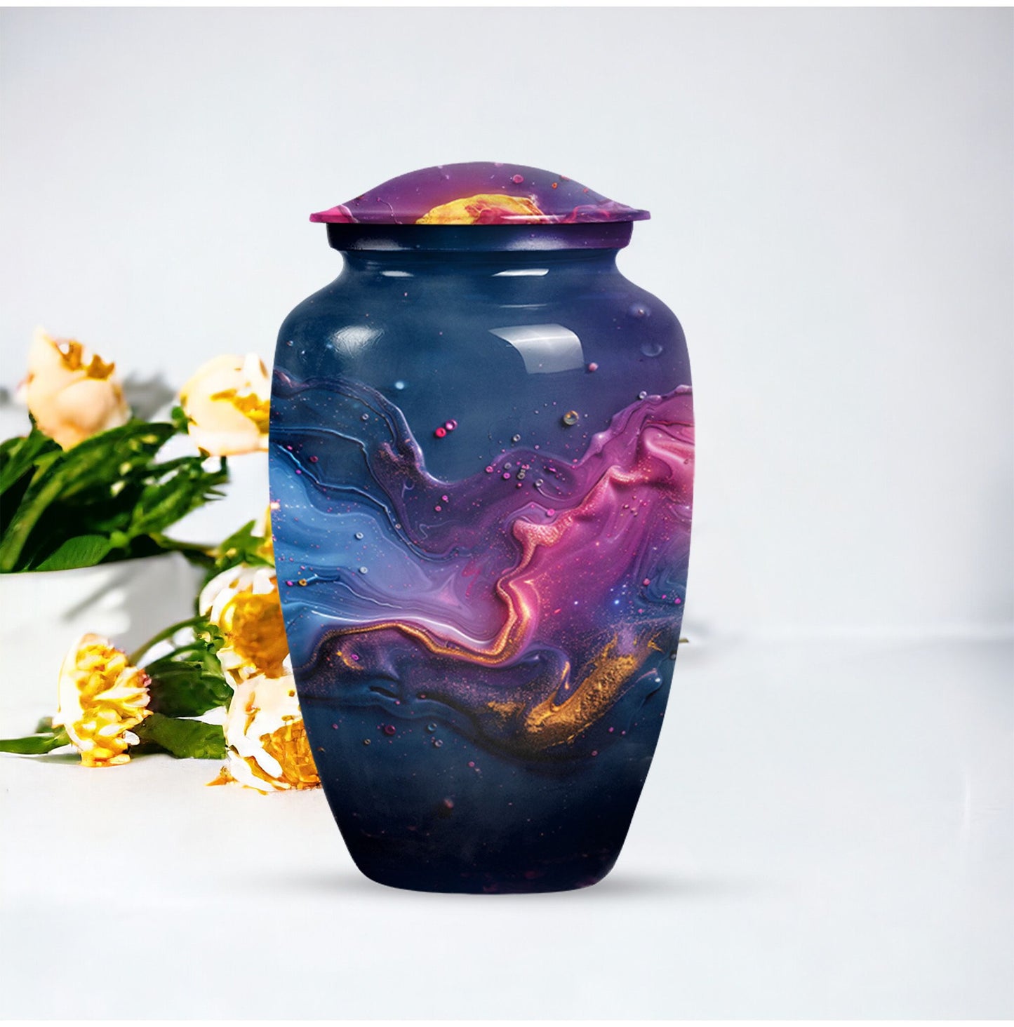 Classic Abstract Urn, 10-inch memorial adult urn
