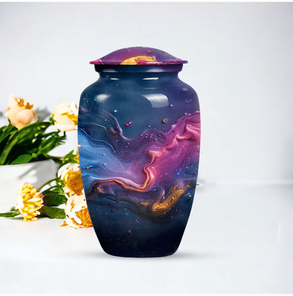 Classic Abstract Urn, 10-inch memorial adult urn