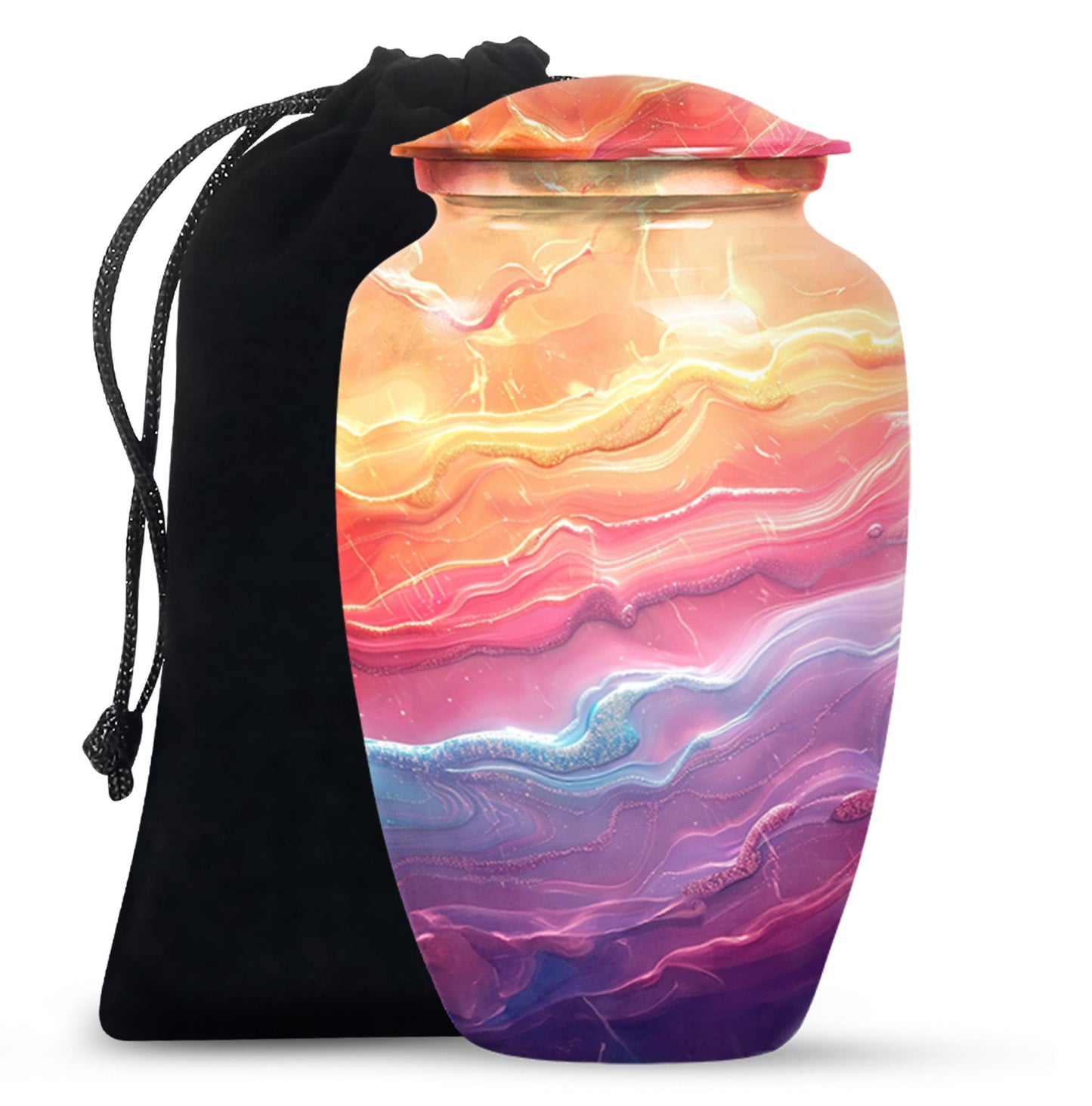 abstract themed classic urn for adult ashes.