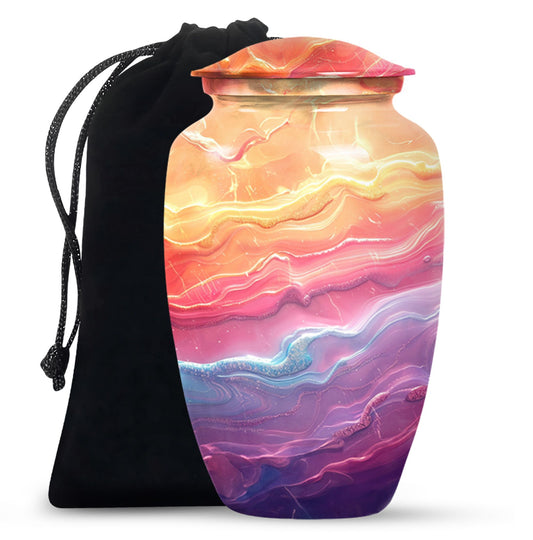 abstract themed classic urn for adult ashes.