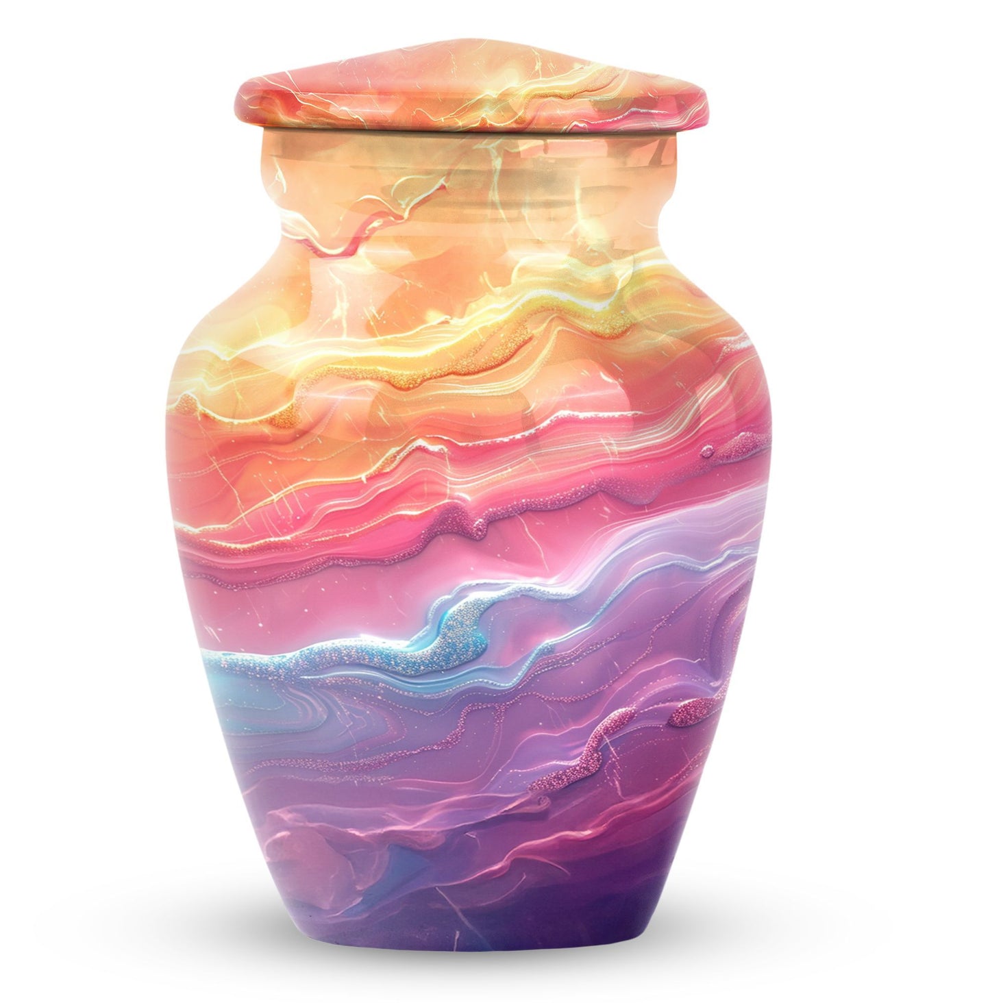 abstract themed classic urn for adult ashes.