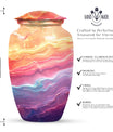 abstract themed classic urn for adult ashes.