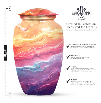 abstract themed classic urn for adult ashes.