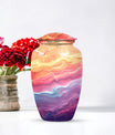 abstract themed classic urn for adult ashes.