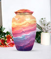 abstract themed classic urn for adult ashes.