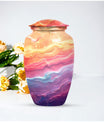 abstract themed classic urn for adult ashes.