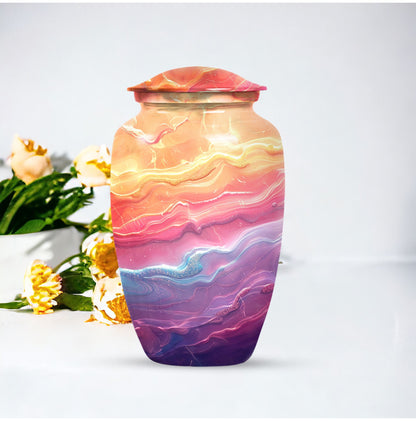 abstract themed classic urn for adult ashes.