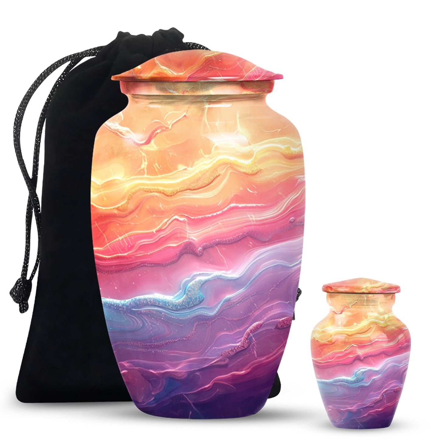 abstract themed classic urn for adult ashes.