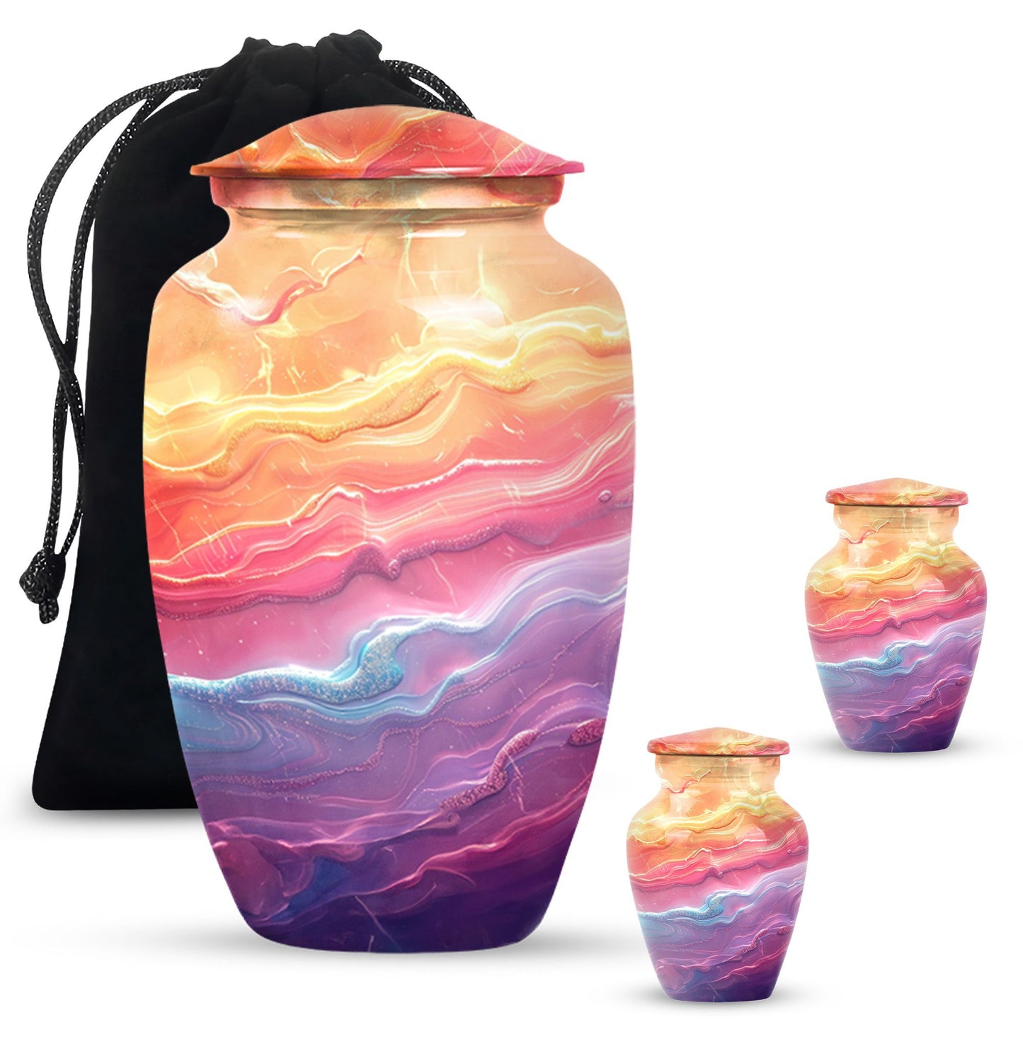 abstract themed classic urn for adult ashes.