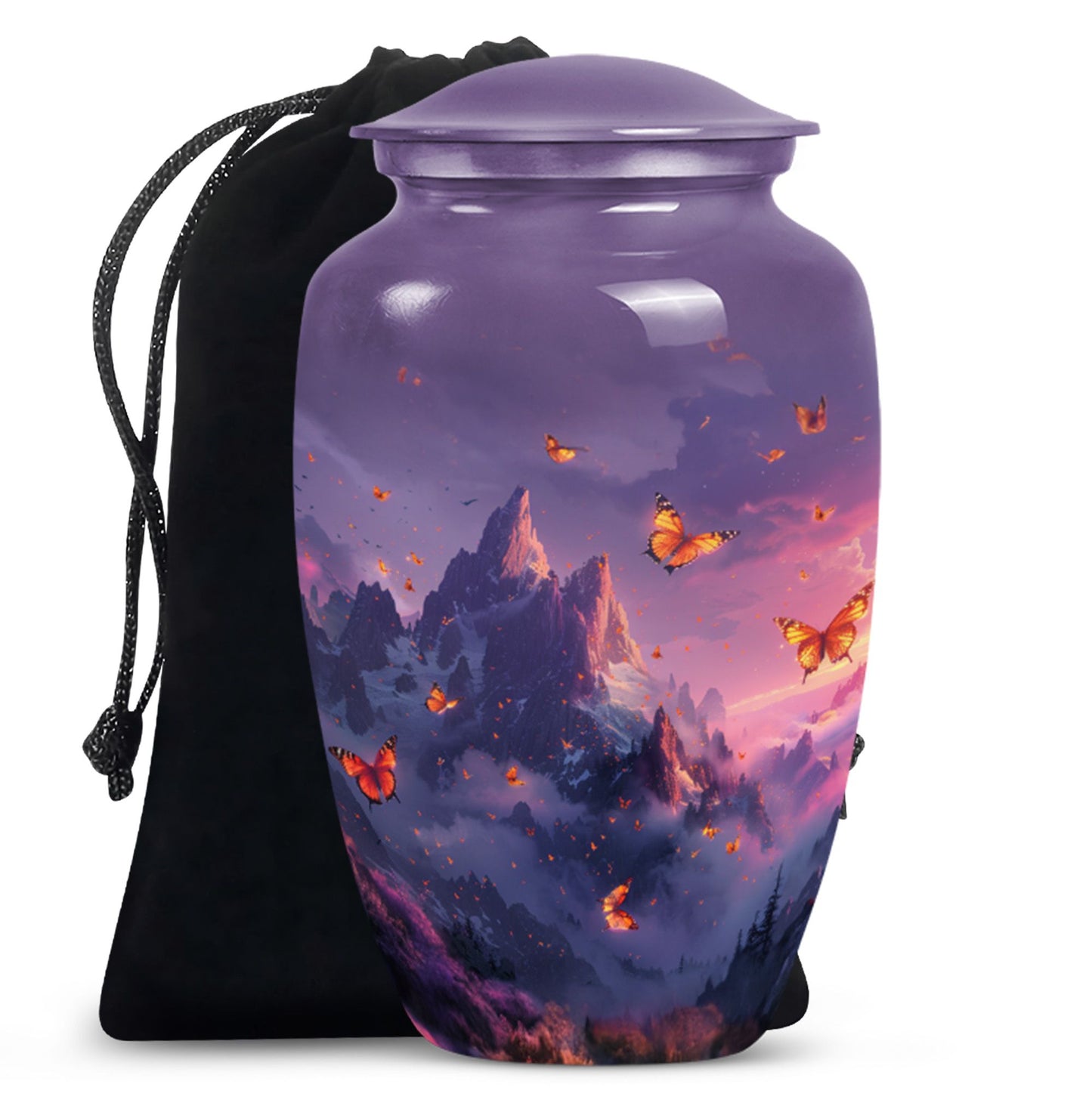 Purple Meadow Classic Urn, large Cremation Urn for Dad