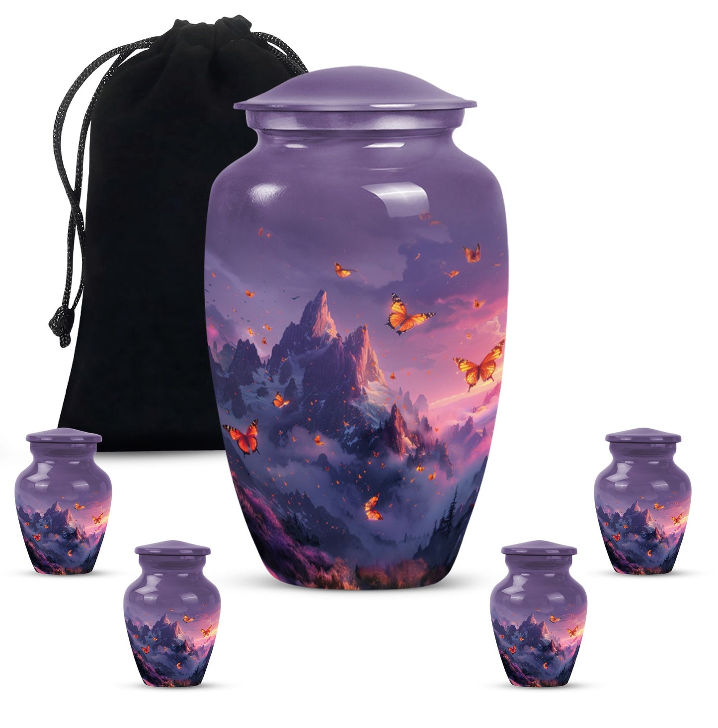 Purple Meadow Classic Urn, large Cremation Urn for Dad