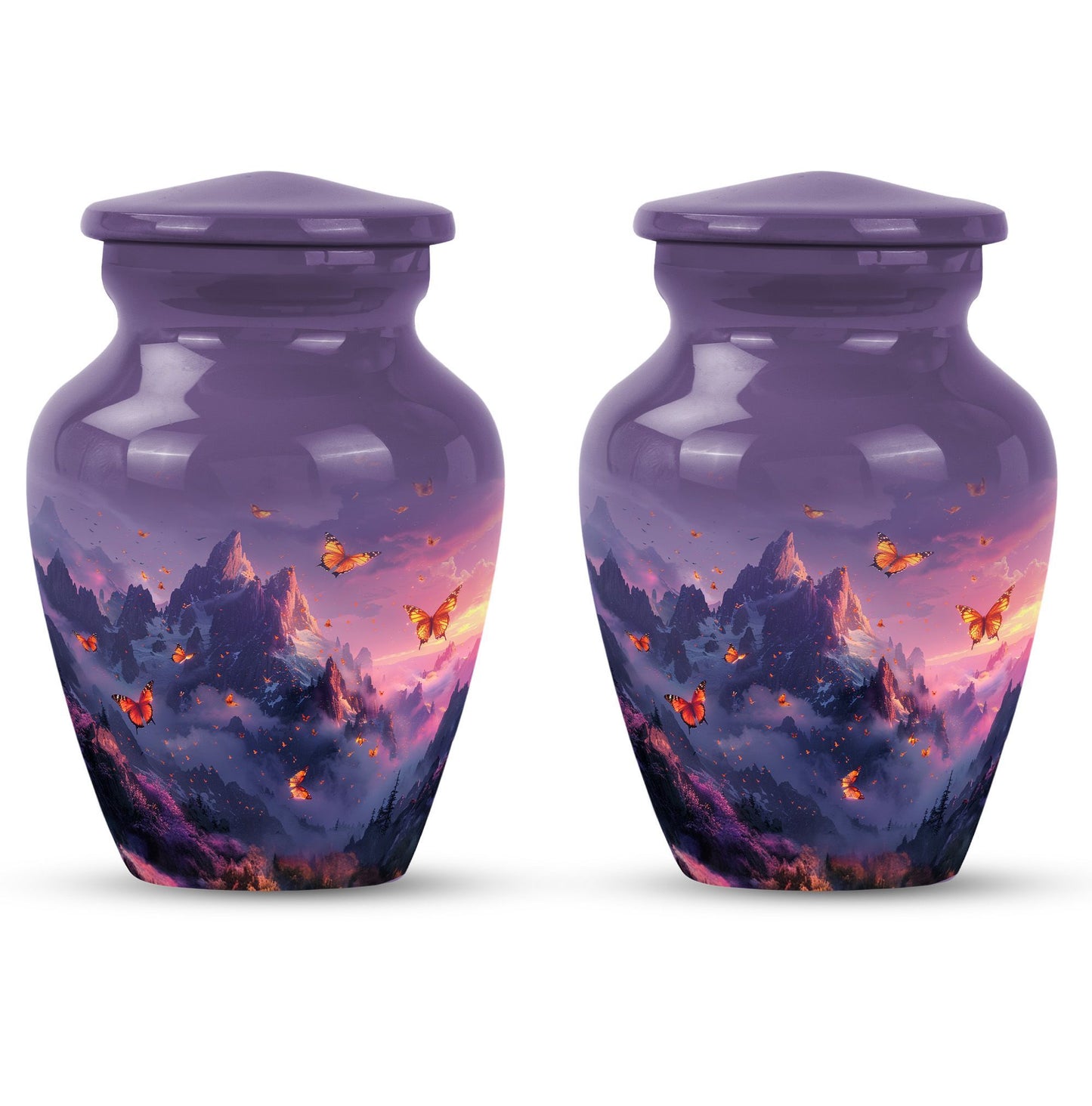 Purple Meadow Classic Urn, large Cremation Urn for Dad