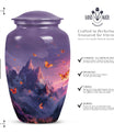 Purple Meadow Classic Urn, large Cremation Urn for Dad