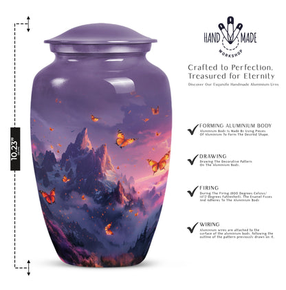 Purple Meadow Classic Urn, large Cremation Urn for Dad