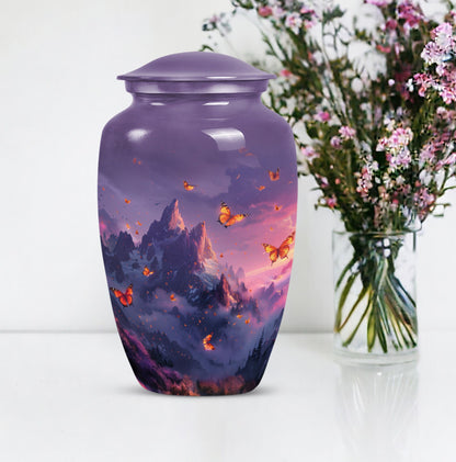 Purple Meadow Classic Urn, large Cremation Urn for Dad
