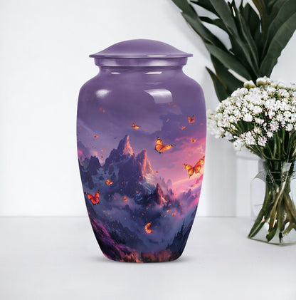 Purple Meadow Classic Urn, large Cremation Urn for Dad