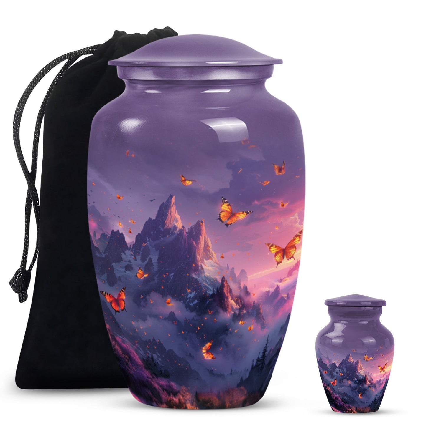 Purple Meadow Classic Urn, large Cremation Urn for Dad