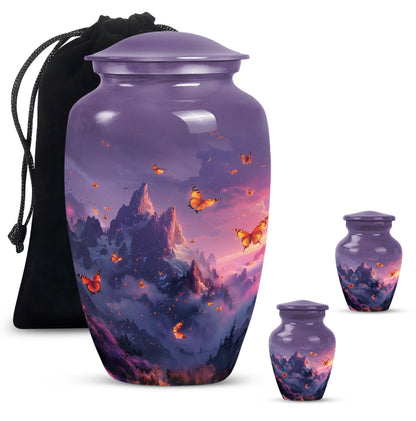 Purple Meadow Classic Urn, large Cremation Urn for Dad