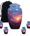 Large purple meadow urn for adult cremation ashes