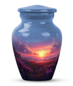 Large purple meadow urn for adult cremation ashes