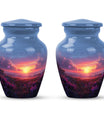 Large purple meadow urn for adult cremation ashes