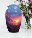 Large purple meadow urn for adult cremation ashes