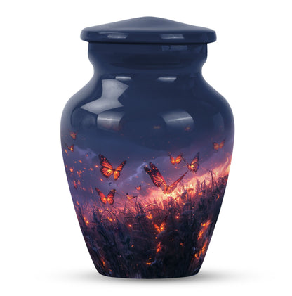 Purple Meadow Classic Urn for human ashes.