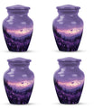 Purple Meadow classic aluminum cremation urn for ashes