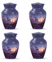 purple meadow themed classic urn for men's cremation.
