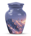 purple meadow urn for burial, Keepsake Urn