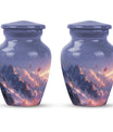 purple meadow urn for burial, Keepsake Urn