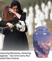 purple meadow urn for burial, Keepsake Urn