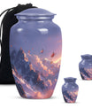 purple meadow urn for burial, Keepsake Urn