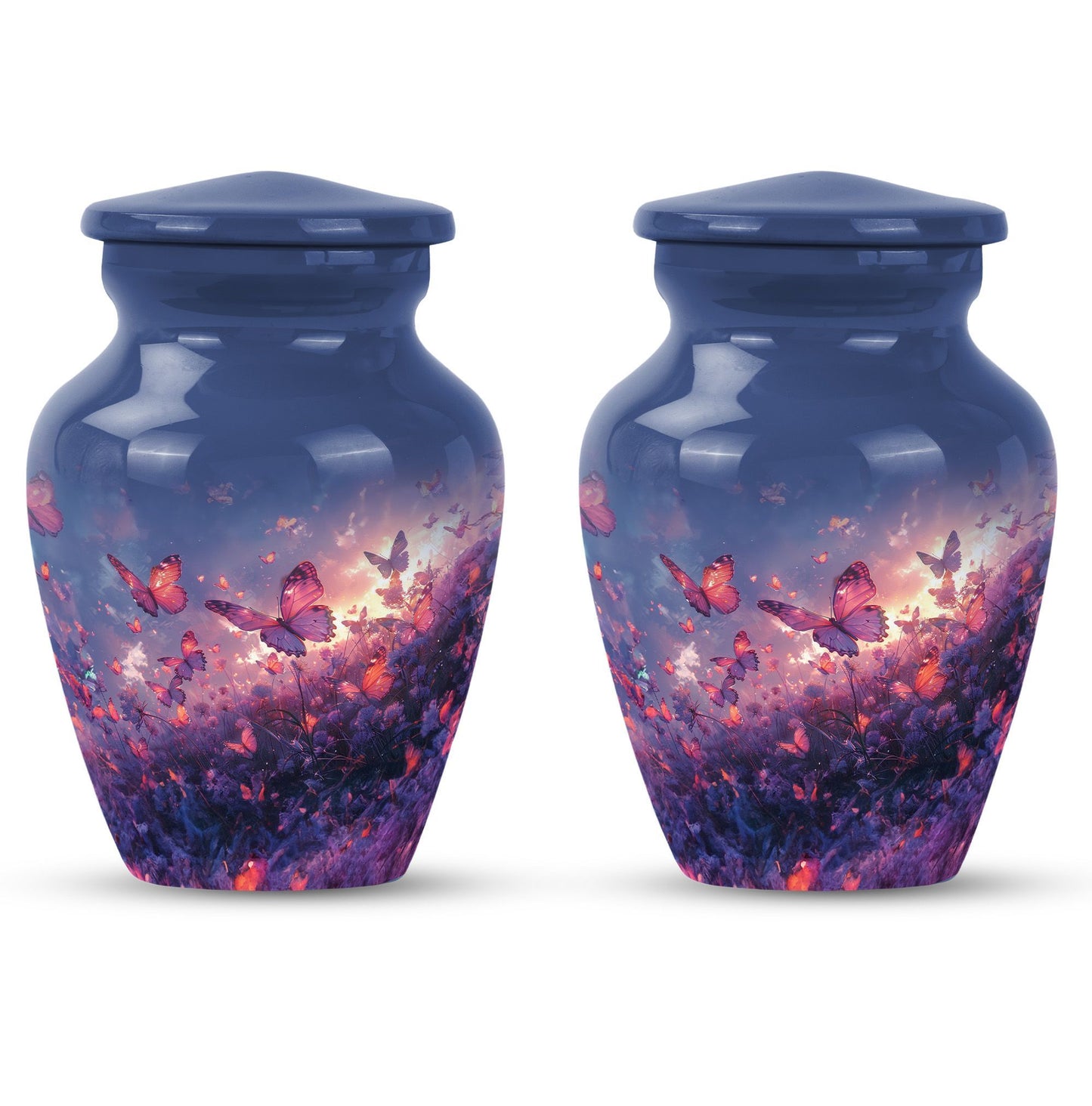 Purple Meadow 10-inch Classic Urn.