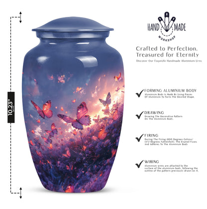 Purple Meadow 10-inch Classic Urn.