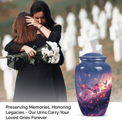 Purple Meadow 10-inch Classic Urn.