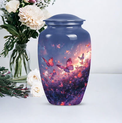Purple Meadow 10-inch Classic Urn.