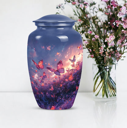 Purple Meadow 10-inch Classic Urn.