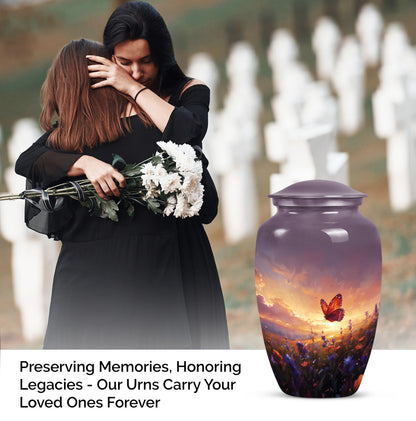 Purple meadow Cremation Urn for Ashes - Keepsake Urn