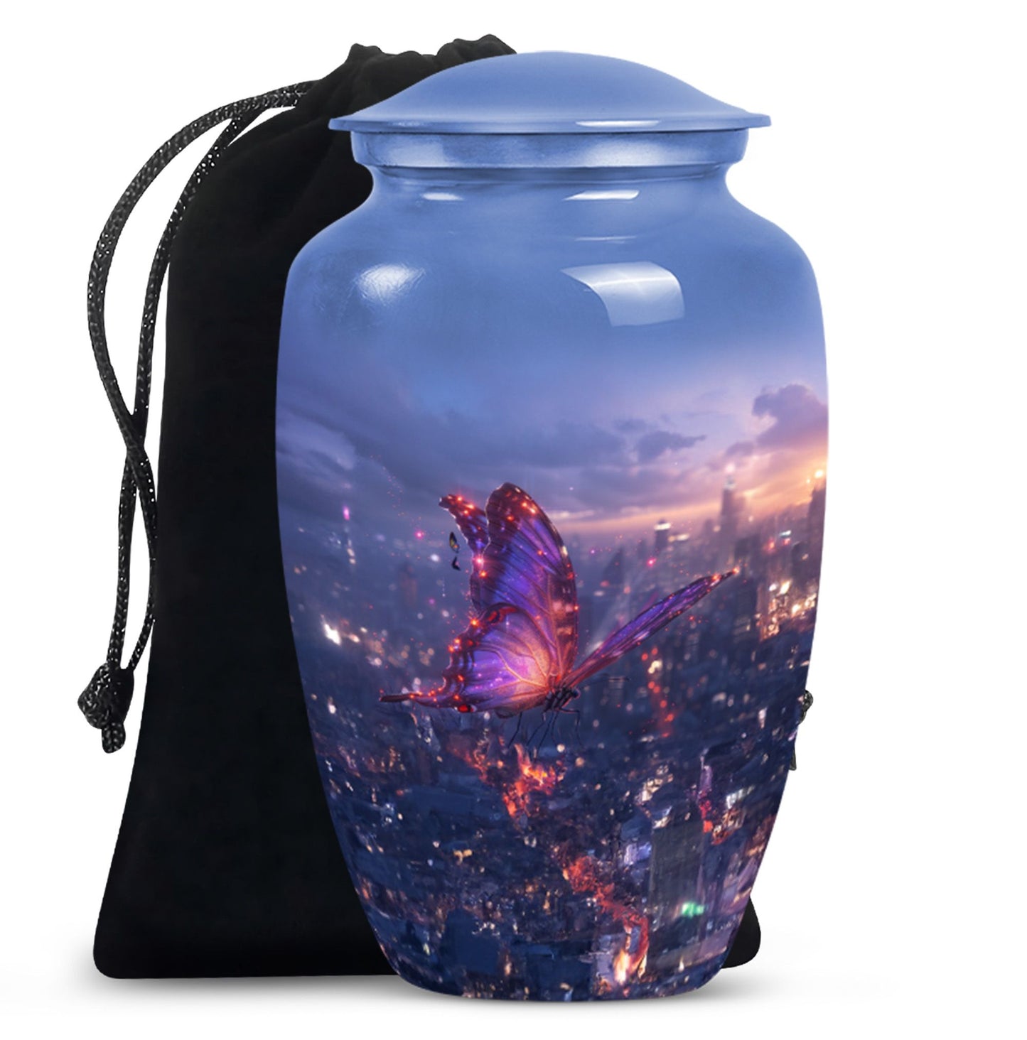  Purple Meadow Urn for women's cremation ashes