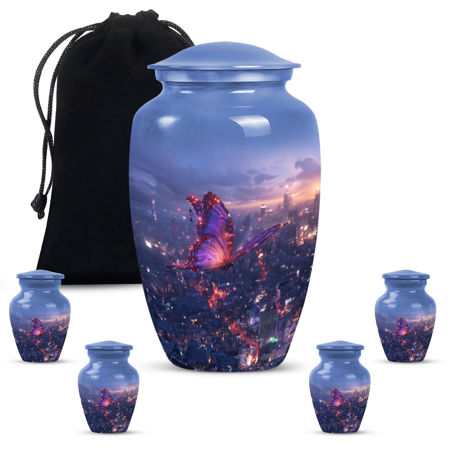  Purple Meadow Urn for women's cremation ashes